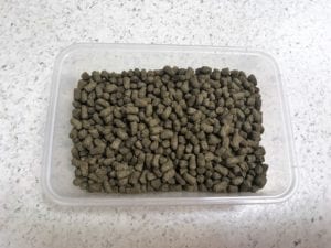 Bunny food pellets at our rabbit boarding facility in Melbourne